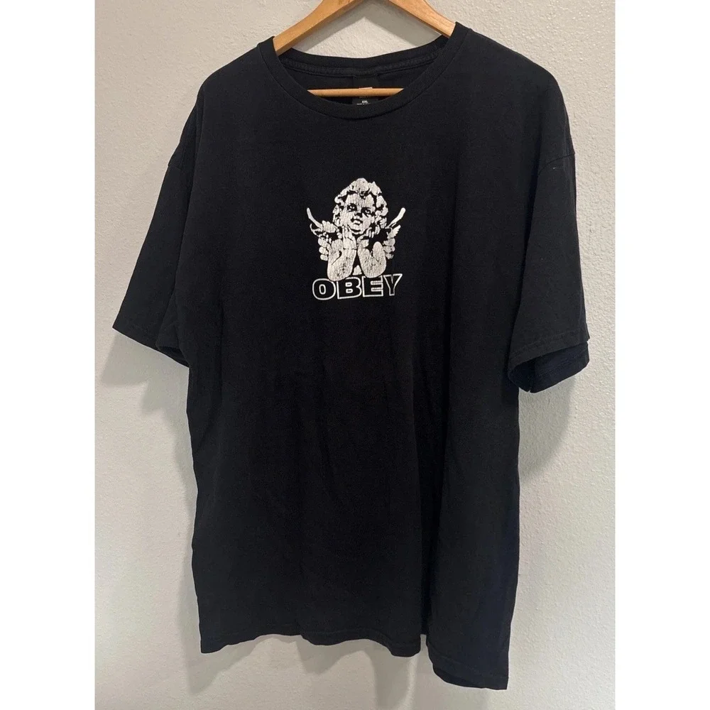 Obey Graphic T-Shirt Mind's Eye Angel Size XXL Distressed Fairey Tee streetwear